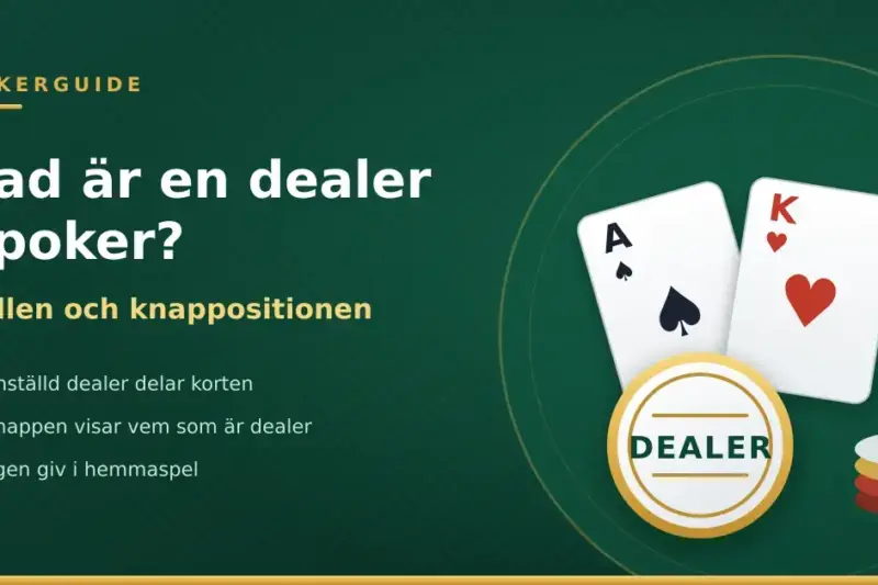 Vad är en dealer i poker? Rollen och knappositionen