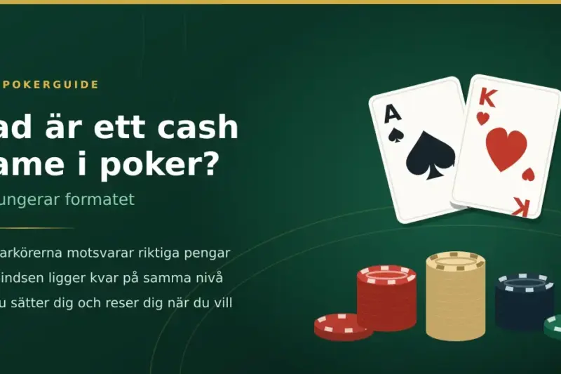 Vad är ett cash game i poker? Så fungerar formatet