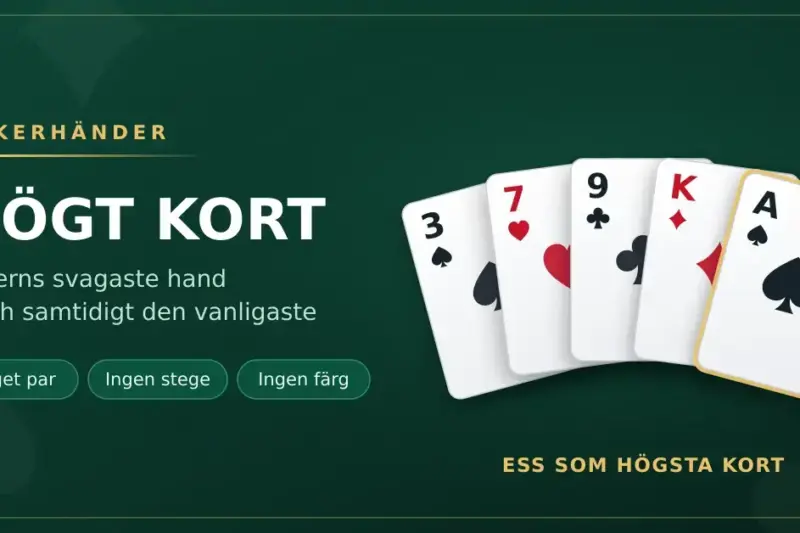 Vad är high card i poker? Högt kort förklarat