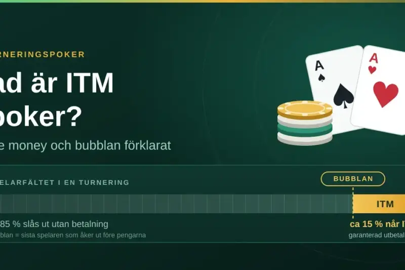 Vad är ITM i poker? In the money och bubblan förklarat
