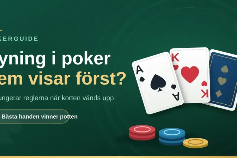 Vad är show your hand i poker? Syning och regler