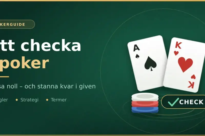 Vad innebär det att checka i poker? Regler och strategi
